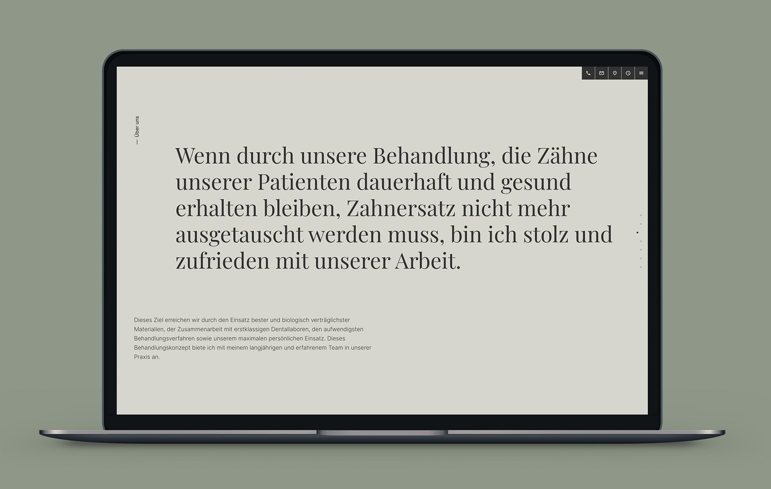 dfz Doktor Fricke Zahnmedizin website sample screenshot